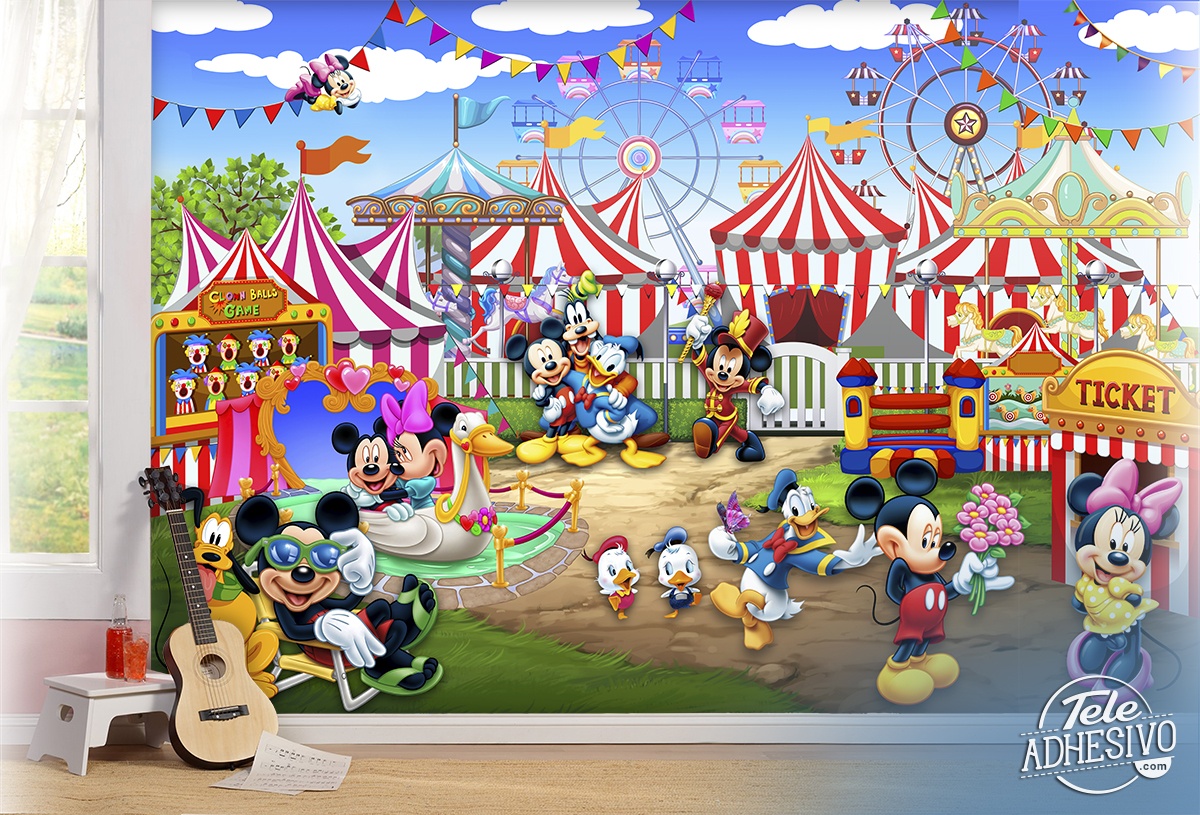 Wall Murals: Disney Amusement Park