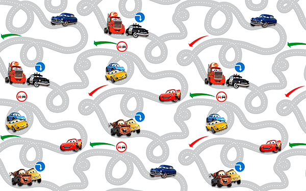 Wall Murals: Circuit Cars, Disney