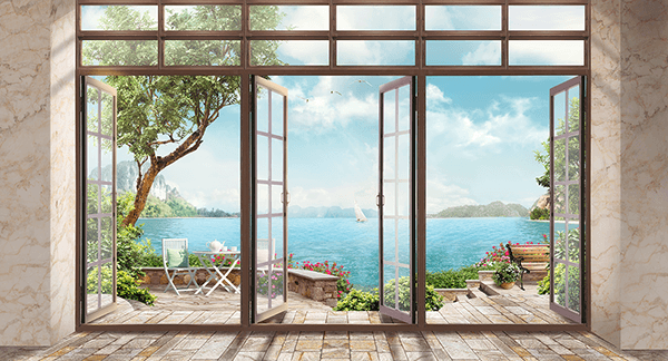 Wall Murals: Viewpoint to the great lake