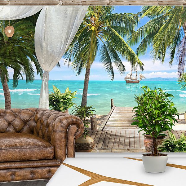 Wall Murals: Panoramic view of paradise 0