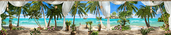 Wall Murals: Panoramic view of paradise