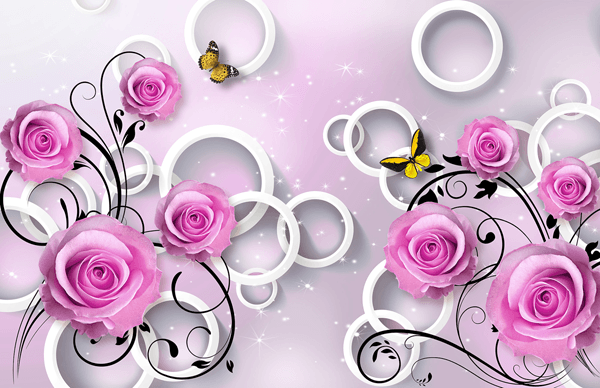 Wall Murals: Pink Blue Moon