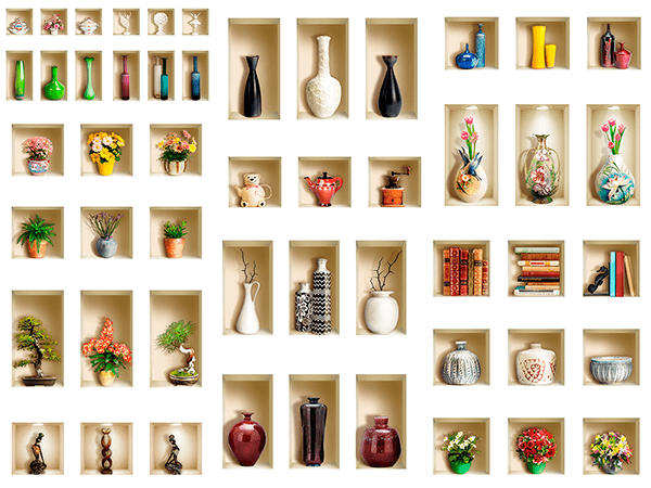 Wall Murals: Set of niches
