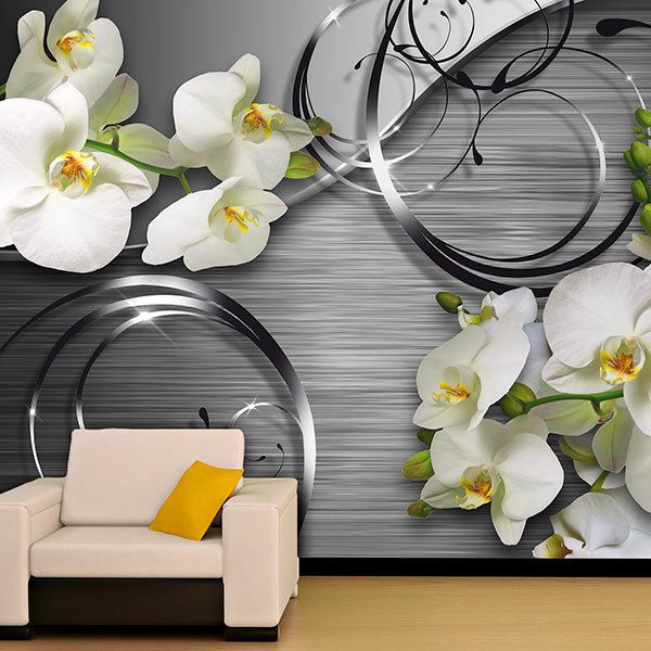 Wall Murals: Orchids on metal 0