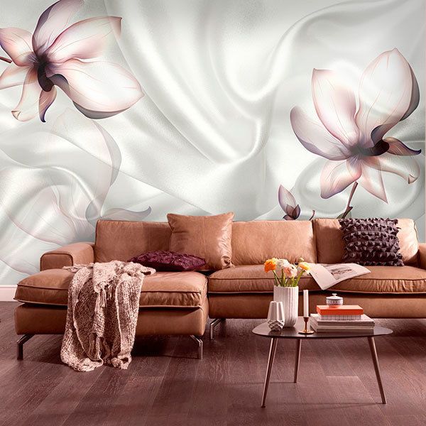 Wall Murals: Flowers among silks