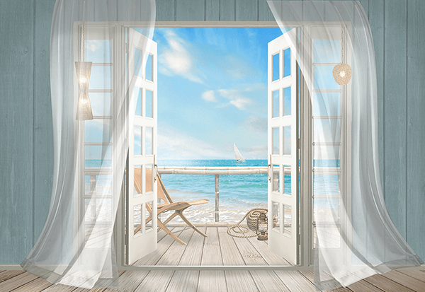 Wall Murals: Cottage on the seashore