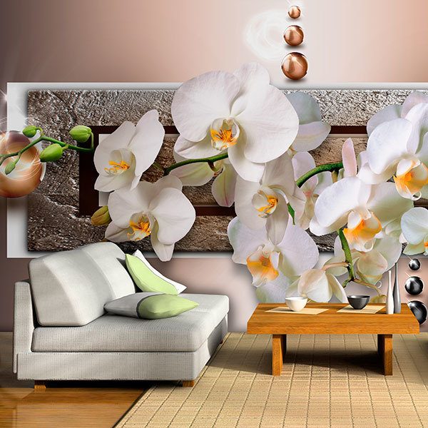 Wall Murals: Orchids behind the mailbox