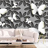 Wall Murals: Collage flowers and butterflies 2