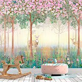 Wall Murals: Deer in spring 2