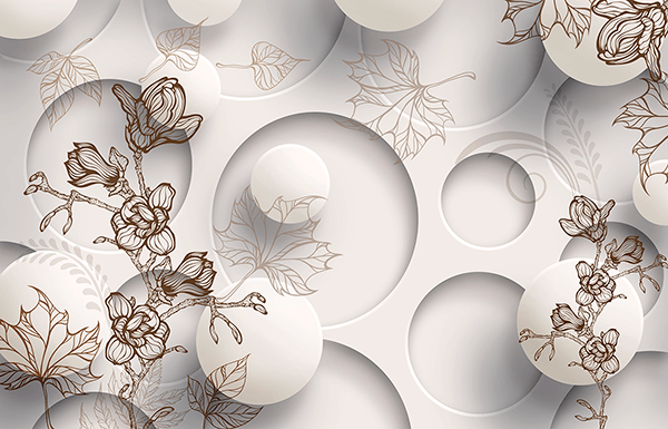 Wall Murals: Floral Collage