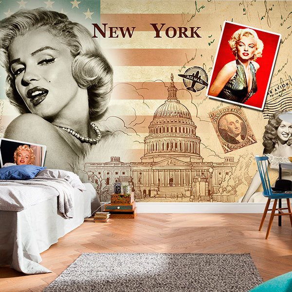 Wall Murals: Collage Marilyn Monroe
