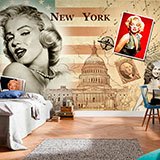 Wall Murals: Collage Marilyn Monroe 2
