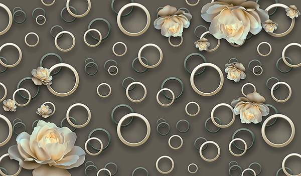 Wall Murals: Rings and roses