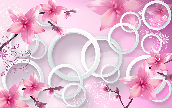Wall Murals: Stephanotis pink