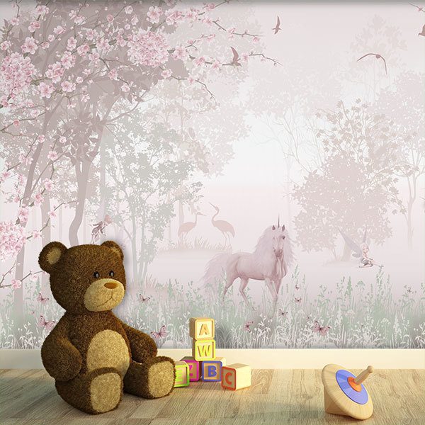 Wall Murals: Unicorn in the forest 