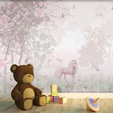 Wall Murals: Unicorn in the forest  2