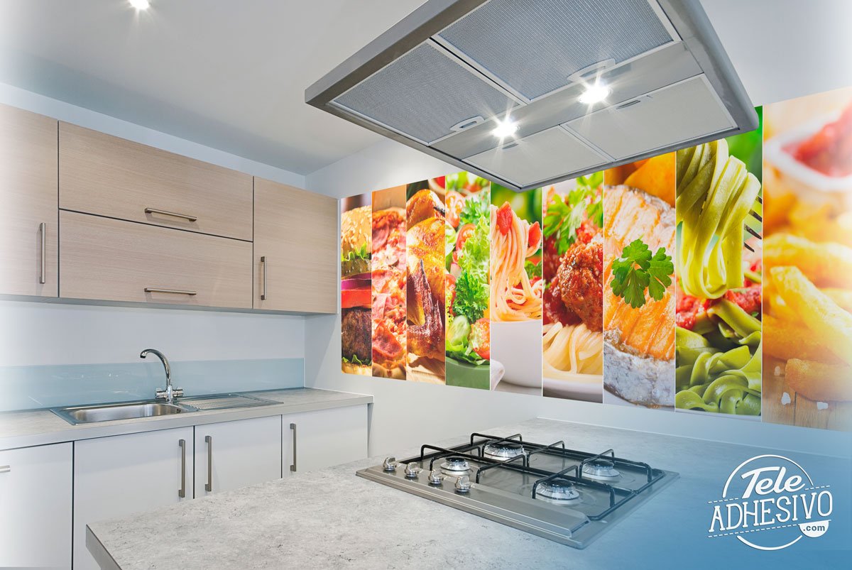 Wall Murals: Food collage