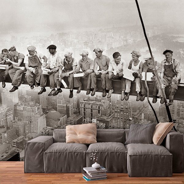 Wall Murals: Workers on the beam 0