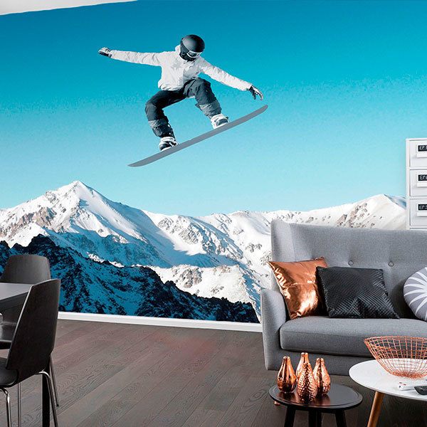 Wall Murals: Snowboarding Jump 0