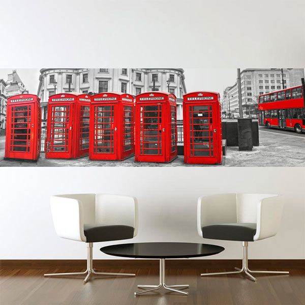 Wall Murals: London cabins and buses 0