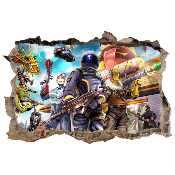 Wall Stickers: Hole Fortnite Burguer