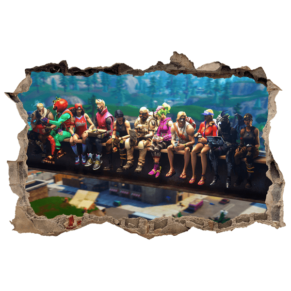 Wall Stickers: Hole Fortnite Lunch beam