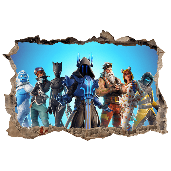 Wall Stickers: Hole Fortnite Action