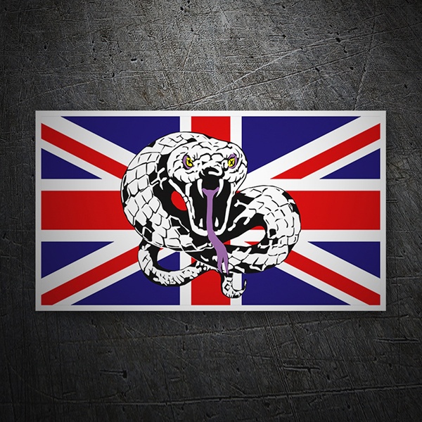 Car & Motorbike Stickers: United Kingdom Flag and Snake