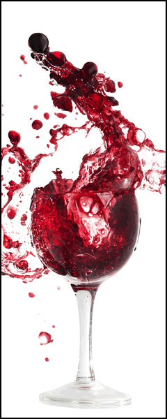 Wall Stickers: Glass of red wine