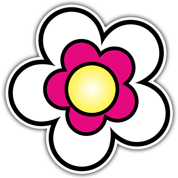 Car & Motorbike Stickers: Flower Fashion