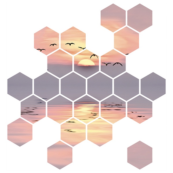 Wall Stickers: Sunset Geometric kit