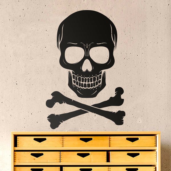 Wall Stickers: Skull with two bones