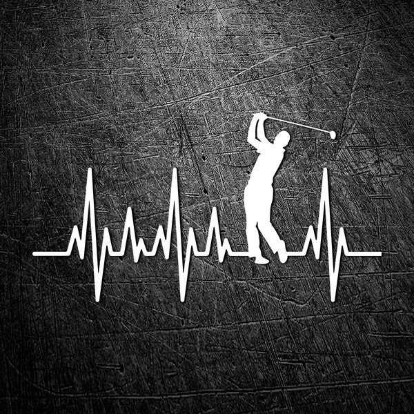Car & Motorbike Stickers: Cardiogram Golf