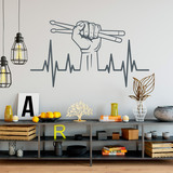 Wall Stickers: Drummer Electrocardiogram 2