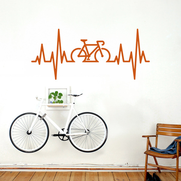 Wall Stickers: Electrocardiogram on a Road Bike