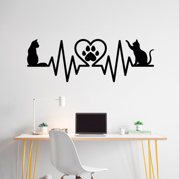 Wall Stickers: Cat Electrocardiogram