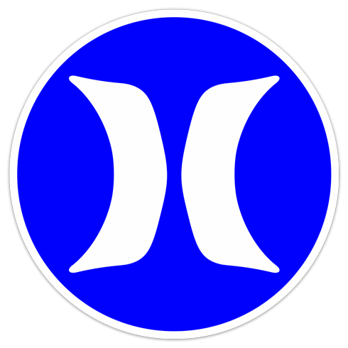 Car & Motorbike Stickers: Hurley blue