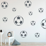 Wall Stickers: Kit soccer balls 4
