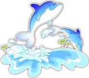 Stickers for Kids: Dolphins and waves 5