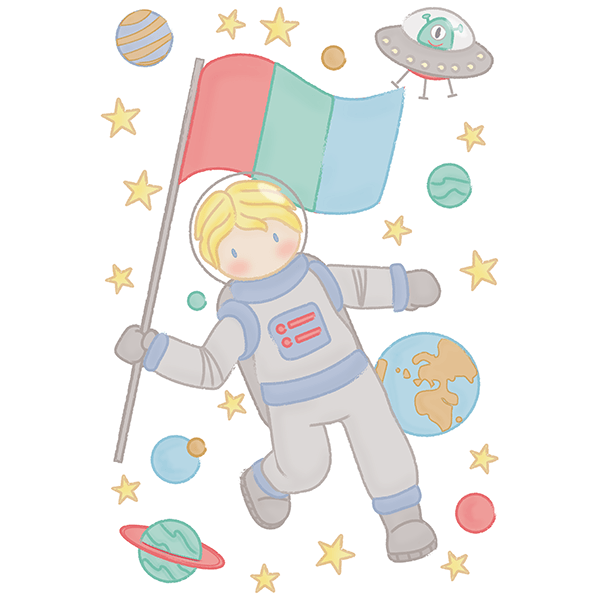 Stickers for Kids: Child astronaut