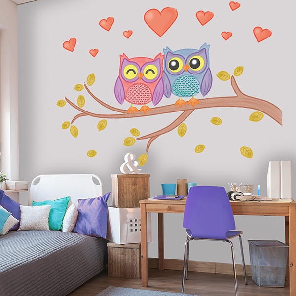 Stickers for Kids: Owls in love