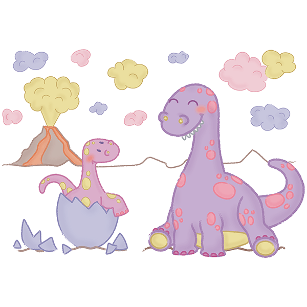 Stickers for Kids: Birth baby dinosaur