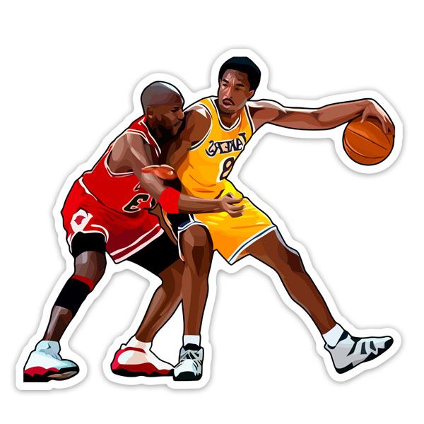 Car & Motorbike Stickers: Michael Jordan versus Kobe Bryant