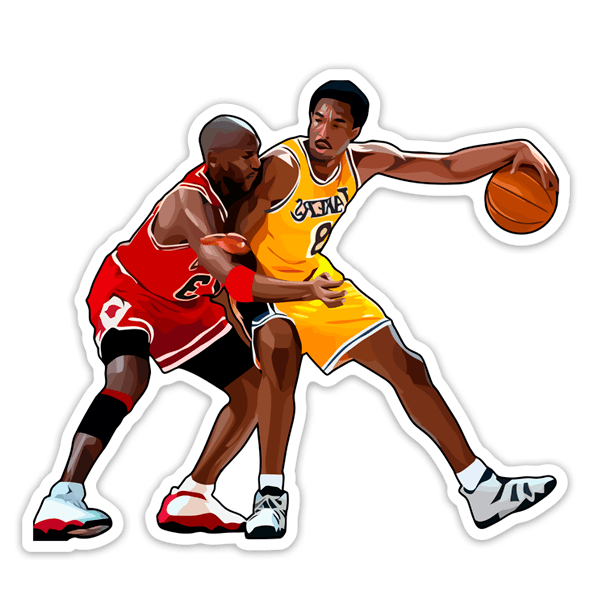 Car & Motorbike Stickers: Michael Jordan versus Kobe Bryant