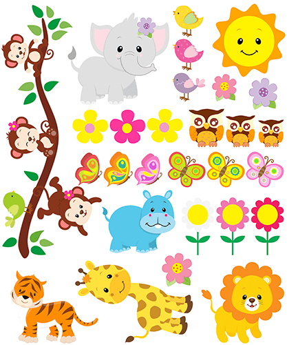 Stickers for Kids: Animal Kit of the jungle