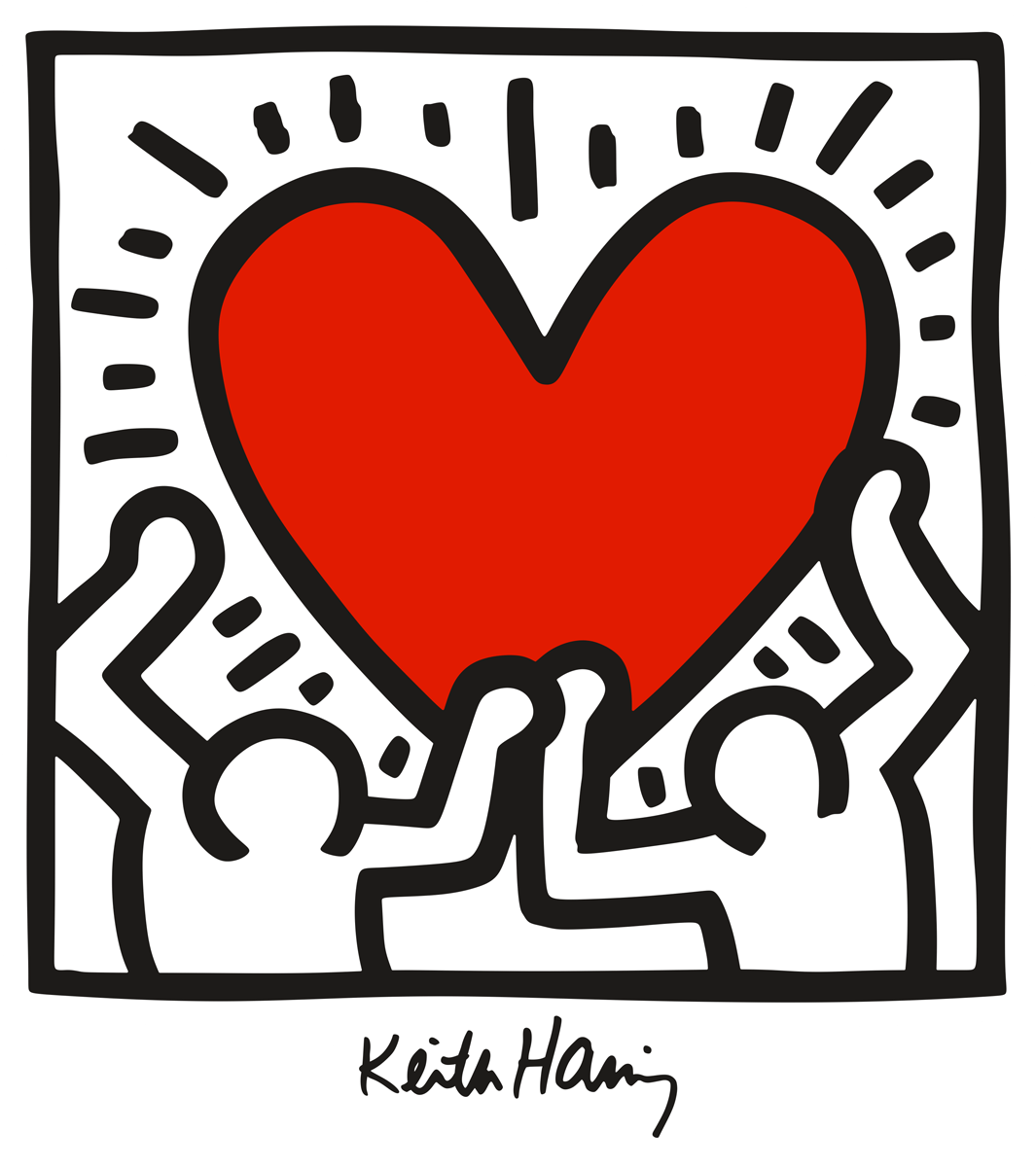 Car & Motorbike Stickers: Love Keith Haring