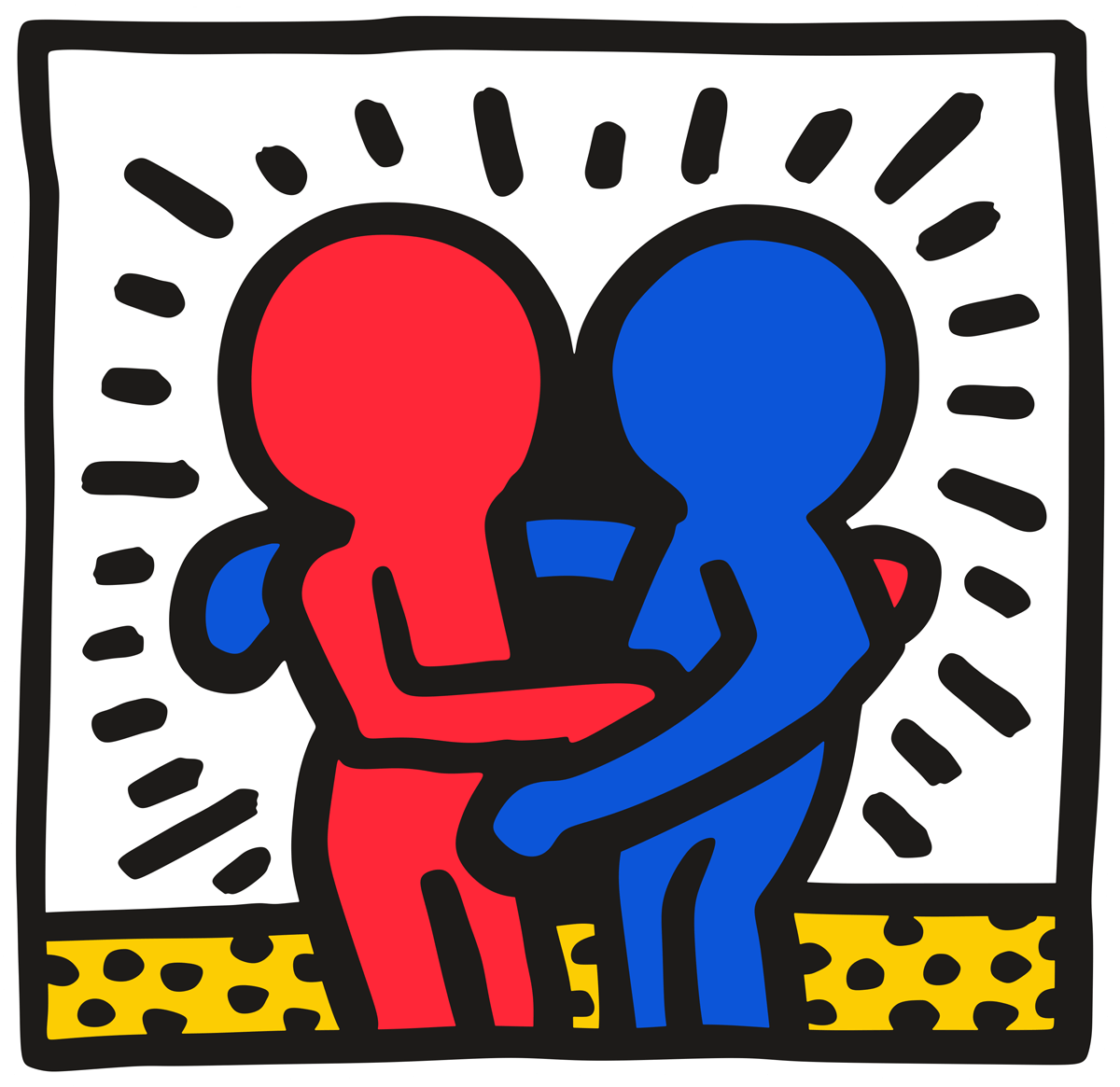 Car & Motorbike Stickers: Hug Keith Haring