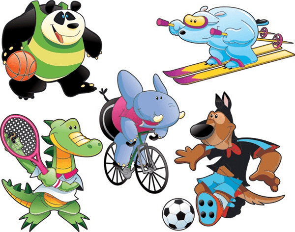 Stickers for Kids: Kit Animals sportsmen