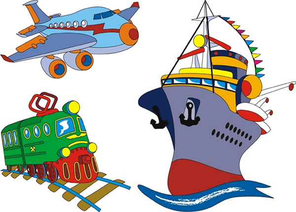 Stickers for Kids: Transport by land, sea and air