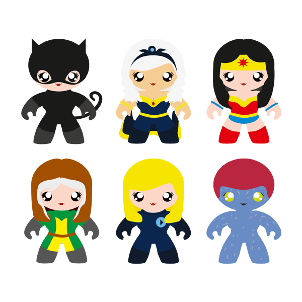 Stickers for Kids: Kit of Heroines